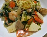 麺もちもち!シーフードと豚肉で塩焼きそば作り方11写真