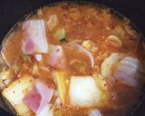 簡単！キムチと豚肉の雑炊作り方2写真
