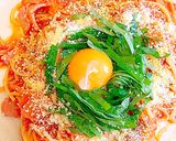 簡単安い蟹カマとベーコン入りトマトパスタ作り方5写真