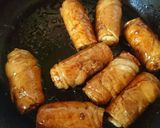 ☆簡単☆肉巻きチーズちくわの照り焼き作り方4写真