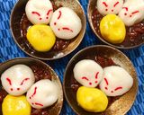 白玉粉とカボチャで♬月見うさぎ団子作り方13写真