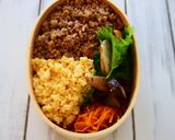5分de しっとり鶏そぼろ丼作り方4写真