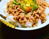 冷めてもしっとり　鶏そぼろの２色丼作り方5写真