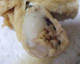 鶏つくね入りもちきんちゃく♪作り方4写真