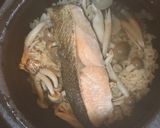 燻製秋鮭の炊き込み親子御飯作り方7写真