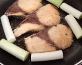 長ネギ添え ブリの照り焼き作り方5写真