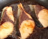 長ネギ添え ブリの照り焼き作り方6写真