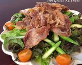 豚肉パリッと揚げ♪のっけ盛りサラダ♡作り方4写真