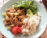 ガッツリ♡豚と野菜の焼肉丼 あご出汁使用作り方6写真