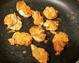 簡単おつまみ。キムチ入り牡蠣のピカタ。作り方5写真