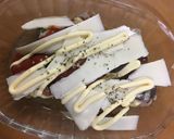 サンマ水煮缶のチーマヨケチャ焼き作り方2写真