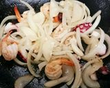 海鮮パクチー焼きそば作り方2写真