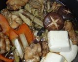 鶏手羽元とネギで、鶏すき煮作り方7写真