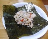 炊き込みご飯とチーズのおにぎらず作り方2写真