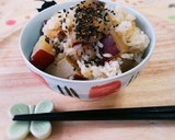 ♥さつま芋と油揚げの炊き込みご飯♥作り方5写真