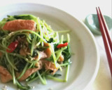 豆苗と油揚げの炒め物作り方4写真