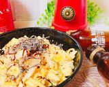 玉ねぎ竹輪ふんわり卵の塩昆布和え♡作り方4写真
