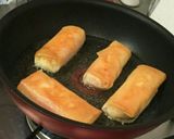 簡単おかず★えのきハムチーズ春巻作り方7写真