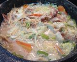 キャベツと豚肉のプチ豆乳鍋作り方6写真
