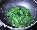 中華大好き♡　ほうれん草のにんにく炒め作り方5写真
