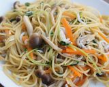 あごだしつゆで、和風ワンポットパスタ作り方8写真