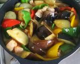 豚バラとカラフルピーマンと茄子の麻婆炒め作り方6写真
