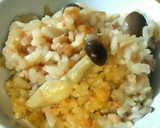 ダシ要らず☆梅と鮭・しめじの炊き込みご飯作り方4写真