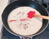 鮭ときのこのワンポットクリームパスタ作り方2写真