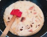 鮭ときのこのワンポットクリームパスタ作り方3写真