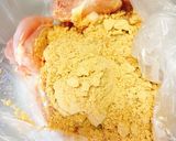 低糖質☆きな粉をまぶした黄な粉唐揚げ作り方4写真