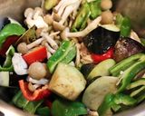 豚肉+醤油麹で茄子ピーマンしめじの煮物作り方7写真