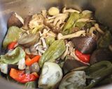 豚肉+醤油麹で茄子ピーマンしめじの煮物作り方9写真