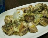 簡単おつまみ♪鶏肉と白菜のマスタード蒸し作り方6写真