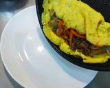 野菜とひき肉入り♪我が家のオムレツ作り方6写真