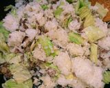 簡単♪キャベツ椎茸の牛豚合挽肉チャーハン作り方2写真