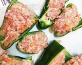 【主菜】簡単♡ピーマンの肉詰めチーズのせ作り方8写真