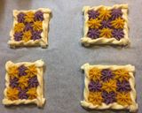 カボチャと紫芋のモザイクパイ作り方26写真