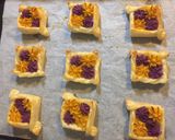 カボチャと紫芋のモザイクパイ作り方30写真