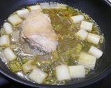 風邪予防！たっぷり葱と鶏肉のめんつゆ煮作り方3写真