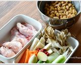 手羽元と大豆の食べるサムゲタン風スープ鍋作り方1写真