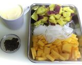 柿のスイートポテトサラダ作り方1写真