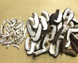 しいたけとねぎとむきえびの簡単春巻き作り方1写真