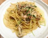 たっぷりキノコと水菜のバター醤油パスタ作り方5写真