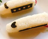 【キャラ弁】新幹線オニギリとケチャ唐揚げ作り方7写真