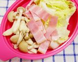 白菜としめじのレンチン蒸し作り方4写真