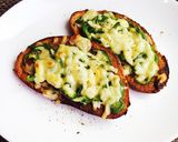 山椒香る～ピーマンの味噌チーズトースト作り方3写真