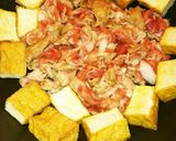 厚揚げと里芋で♪豚肉入りこっくり味噌炒め作り方5写真