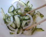 きゅうりとたまねぎのしそ風味酢の物作り方4写真