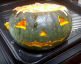 ハロウィンかぼちゃのジャックオランタン作り方17写真
