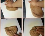 ミロクリームin熊ちゃんちぎりパン作り方6写真